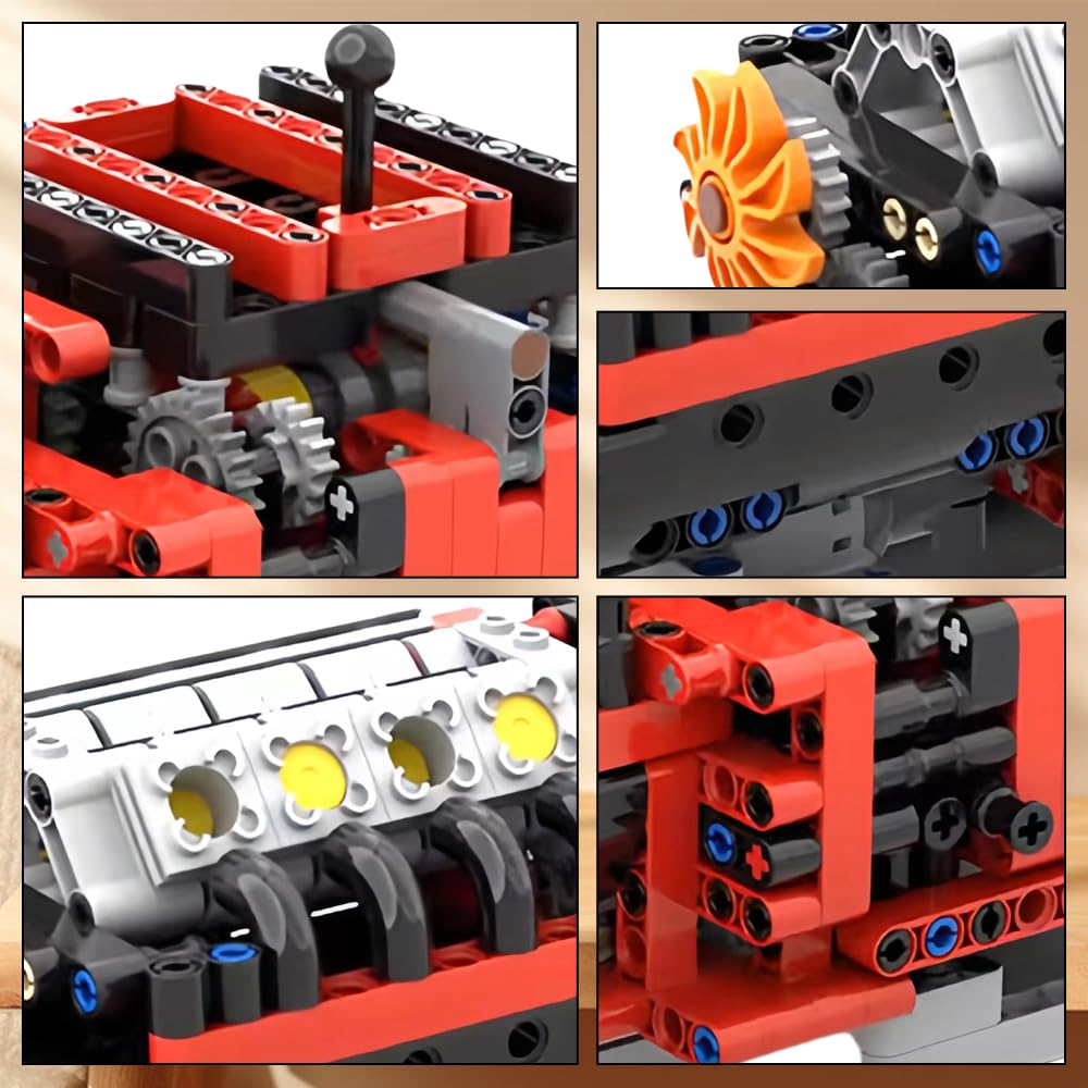 Amazon.co.jp: RWSEFK V6/V8 テクニカルエンジンモデルおもちゃセット
